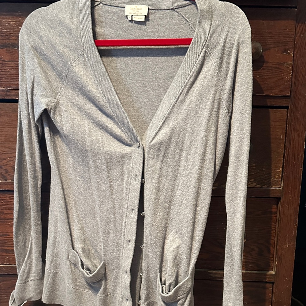 kate spade Gray Cardigan Sweater